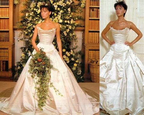 beckham dior|victoria beckham wedding dress.